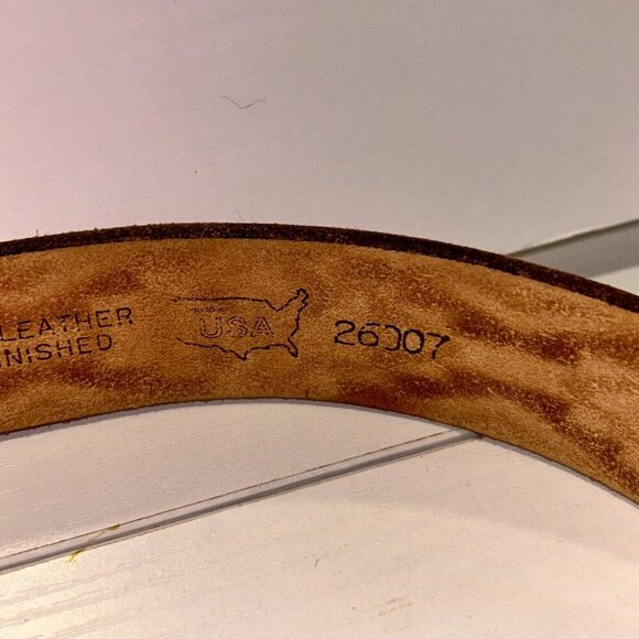 Zuni Sun Face Leather Belt Buckle and Chambers Belt Hand Carved Size 34 - Picture 9 of 10